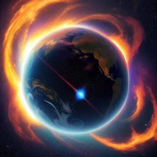 Anime Man Flies Through Galactic Space Opera