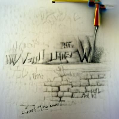 Pencil Sketch of The Writing on the Wall