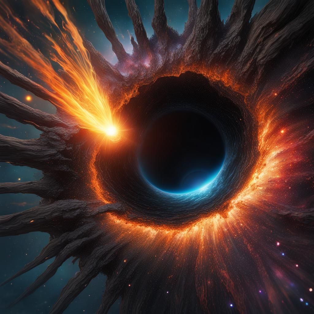 Realistic Black Hole Consuming Star in Space