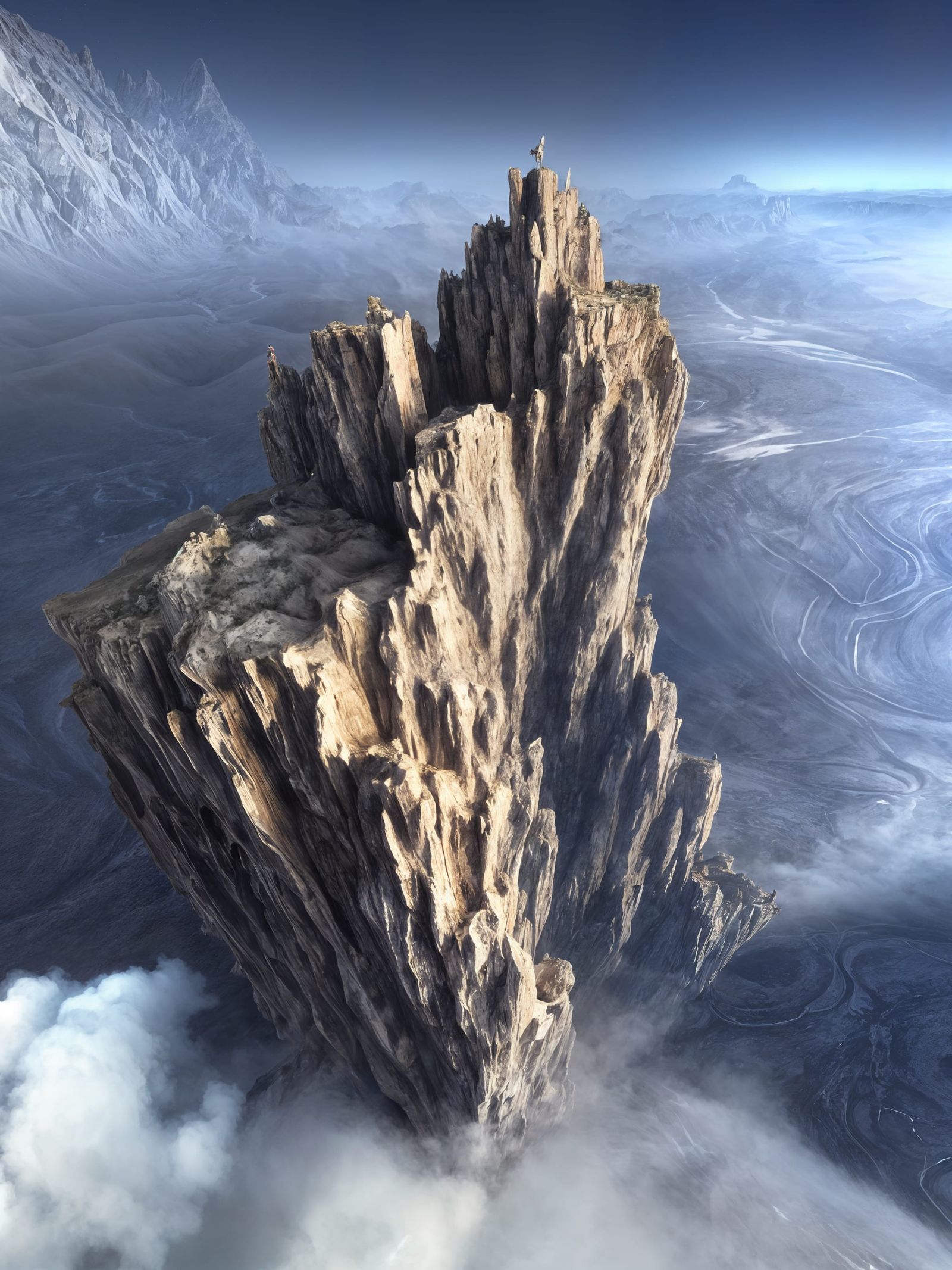 Went unclimbed until the 20th Century. Sorry, that's not quite right: plenty of people climbed on it and nearly as many ...