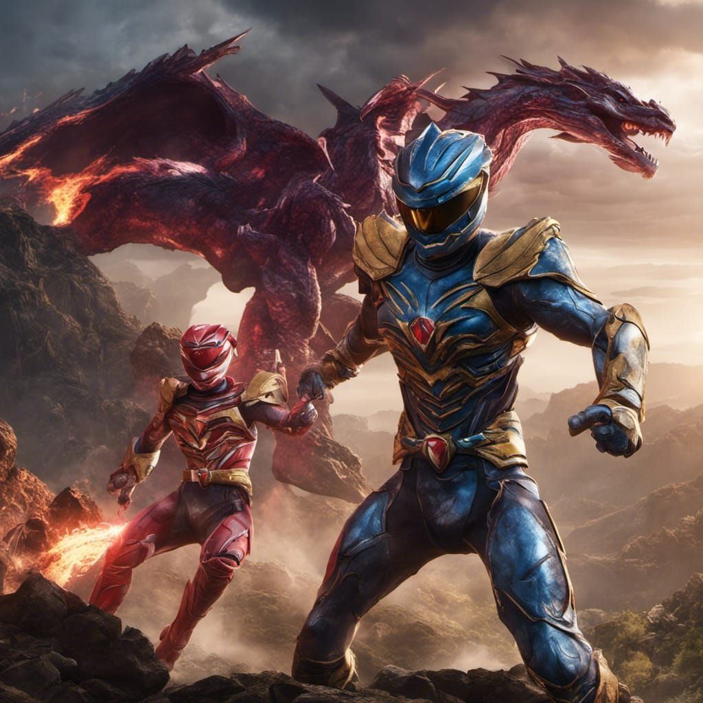 Power Rangers Dragon Storm in Detailed Matte Painting