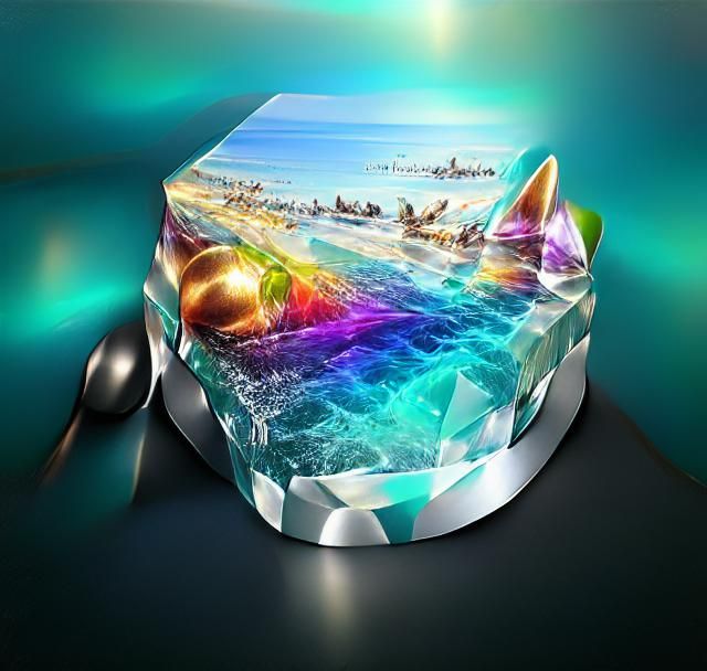 Crystal Clear Ocean Reflecting the Sky