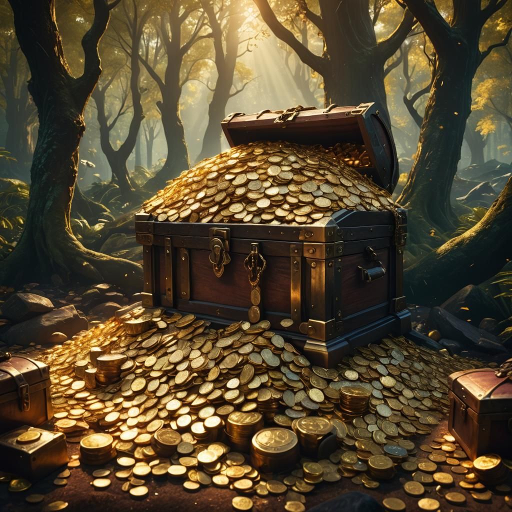 Mystical Forest Treasure Chest Concept Art