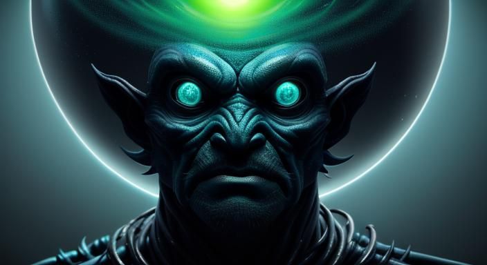 Screaming Creature in Glass Sphere: 3D Cinematic Art