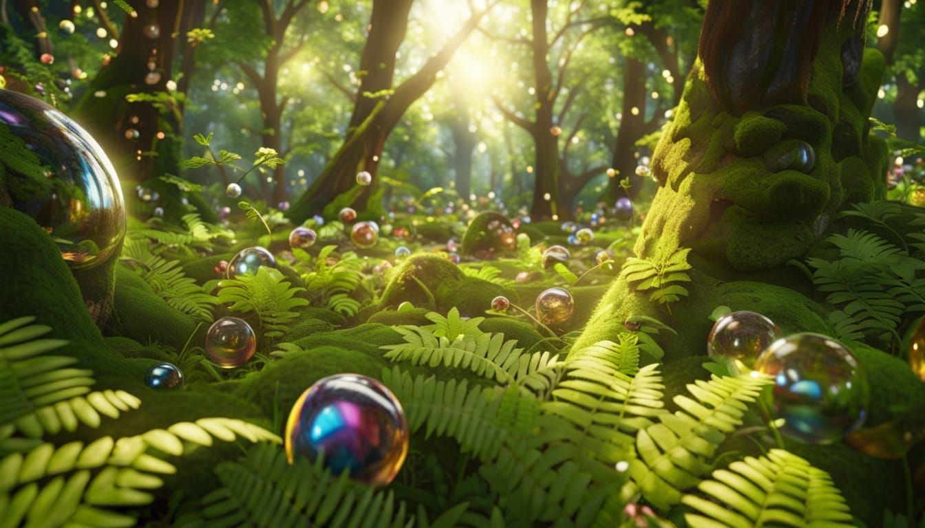 Magical Forest with Marble Machine Parts