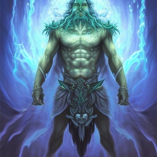 Majestic Water Elemental Lord in Stunning Detail