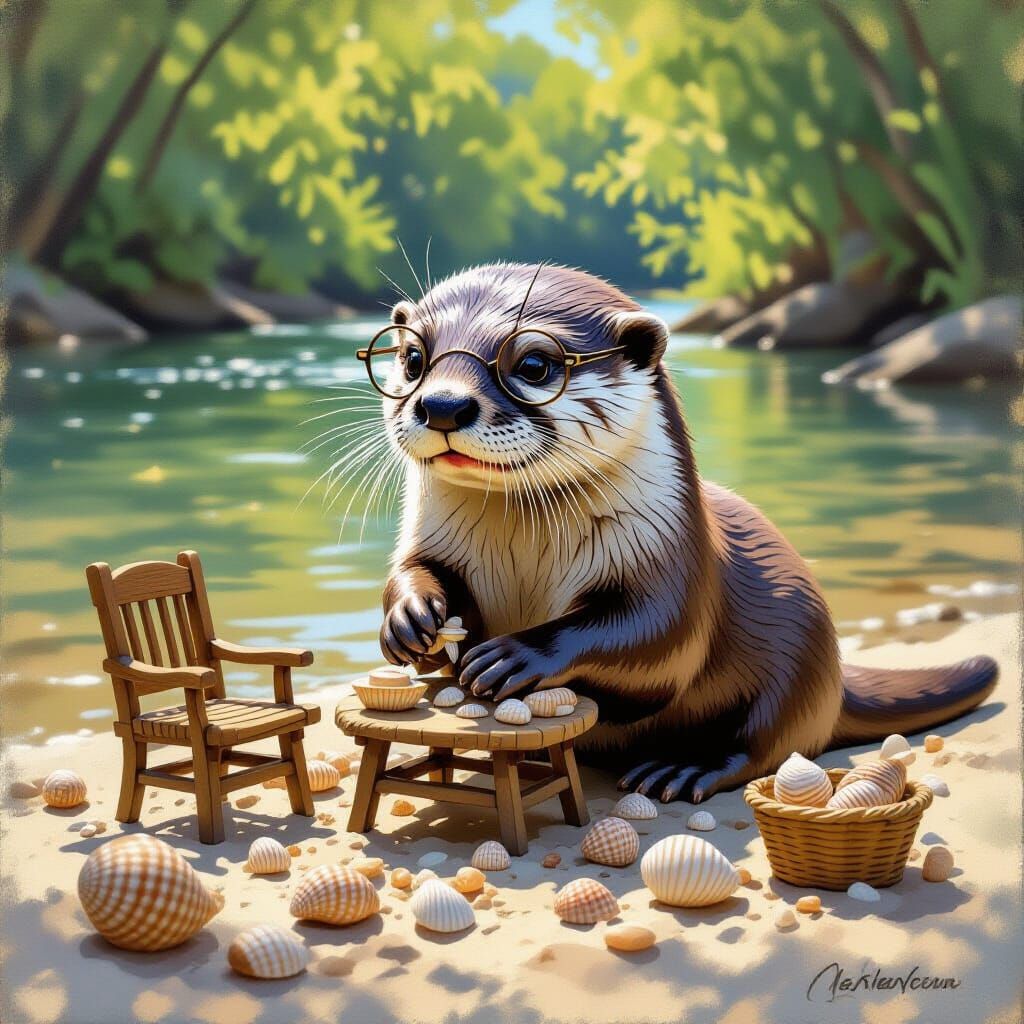 Playful Otter Crafts Miniature Furniture by Riverbank
