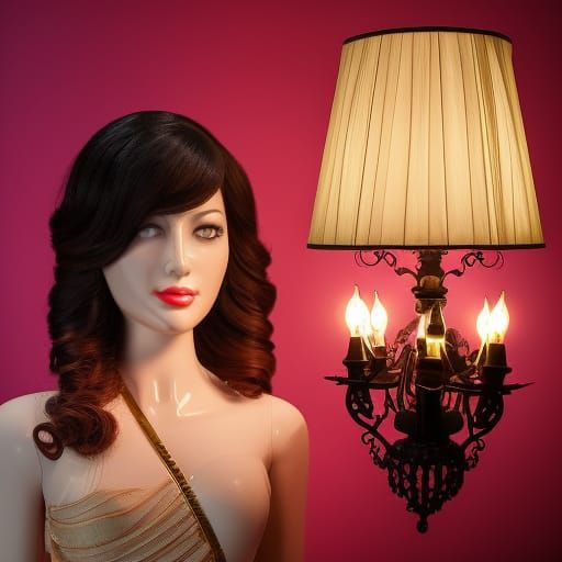 A Girl Lamp Generated by AI