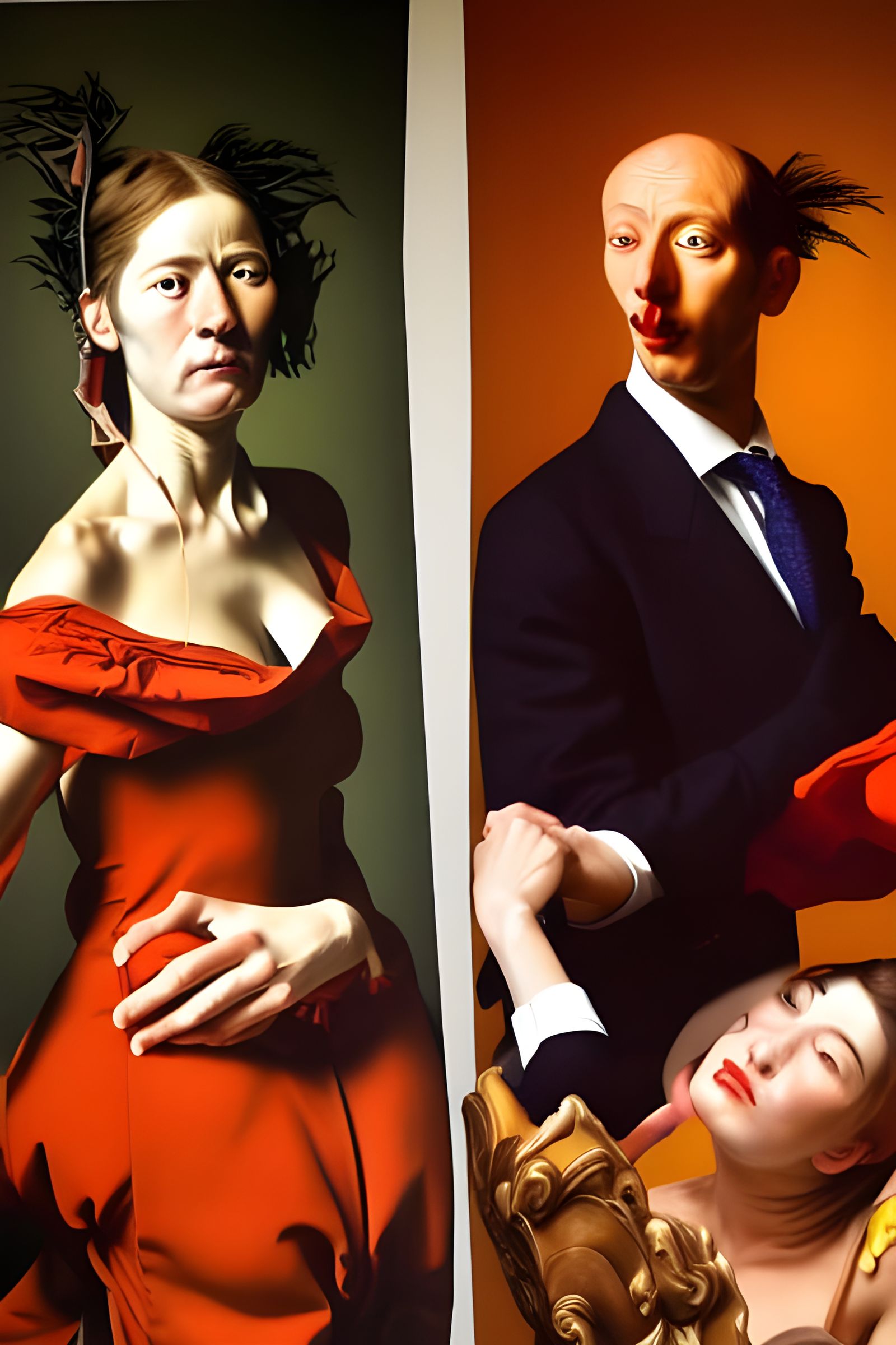 Hyperrealistic Portrait in Surrealist Style
