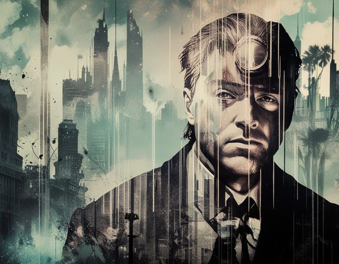 1920s Noir Detective in Holographic Splendor