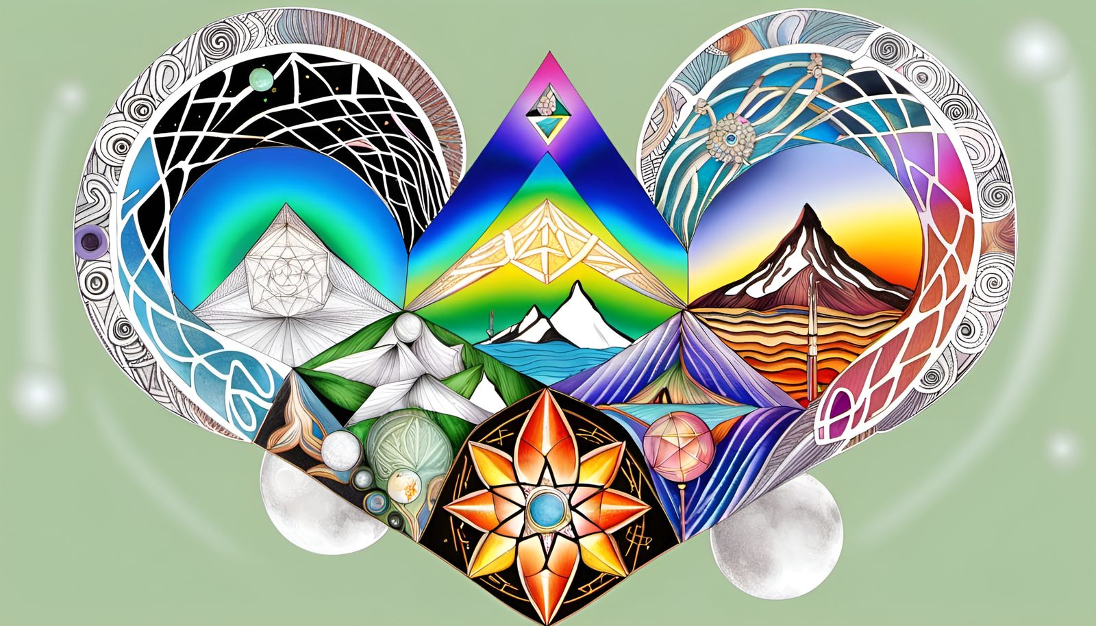 Quantum Zentangle: Fractal Wave Function with Zodiac Symbols