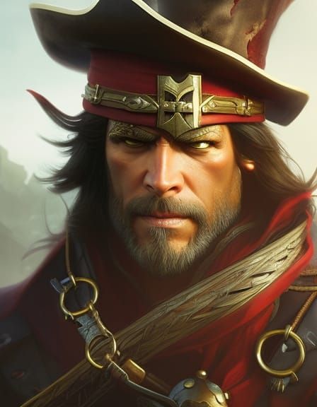 Swamp Pirate in Dark Fantasy Style