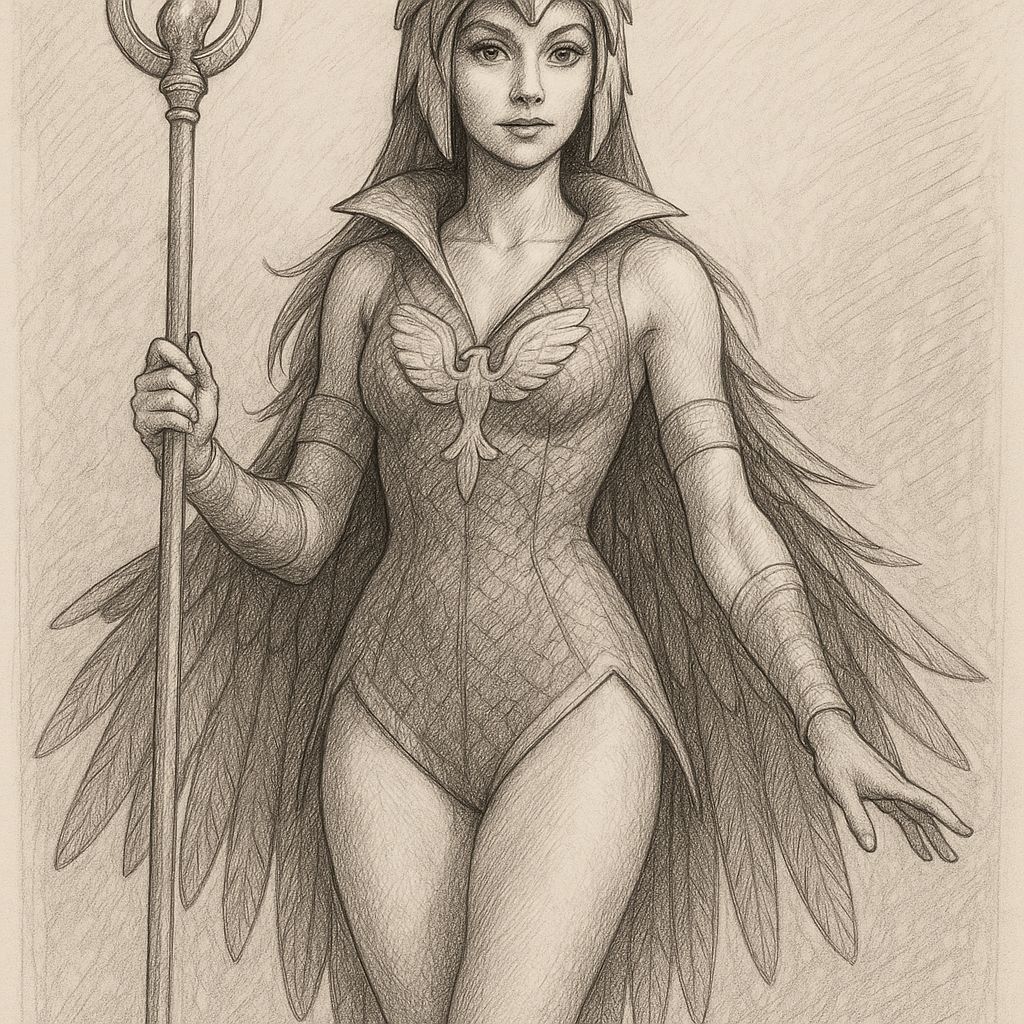 Sorceress of Grayskull Reimagined: Detailed Full-Length Sket...
