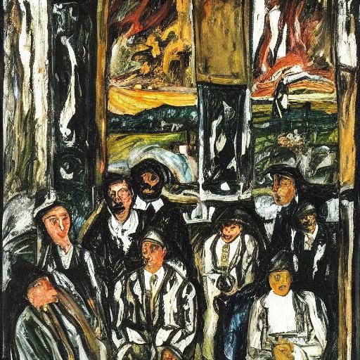 Lonely RPG Character in Expressionist Style