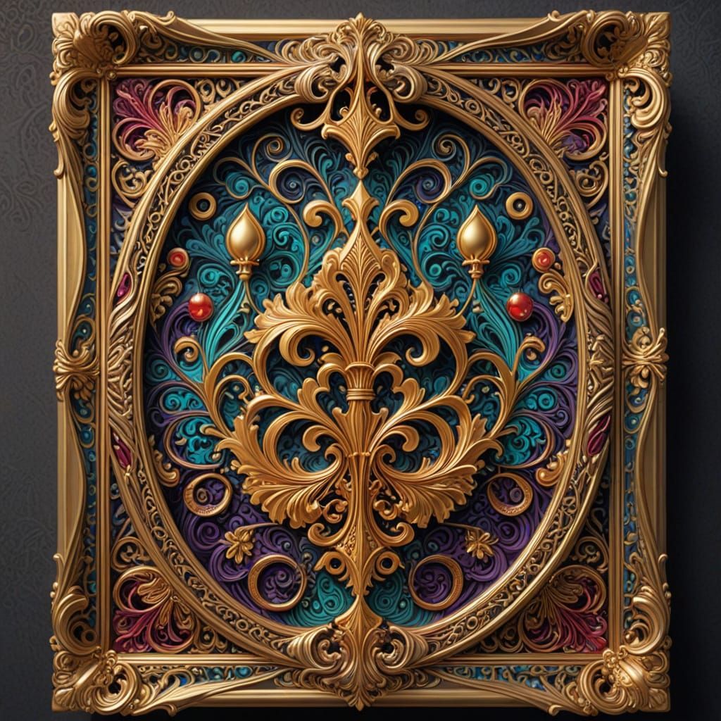 Vintage Playing Card Artwork of Clue Characters in Ornate Fr...