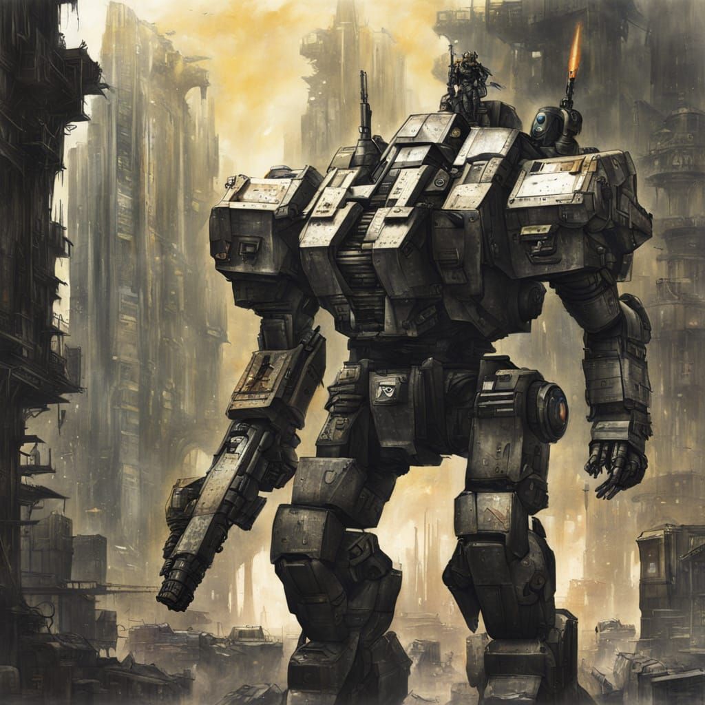 Cybernetic Warriors Clash in Dystopian Wasteland