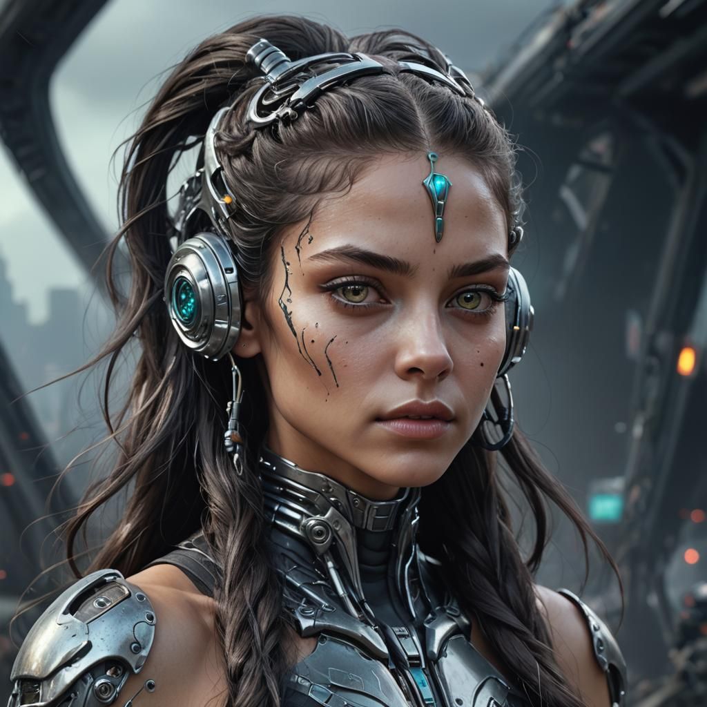 Hyperrealistic Portrait of an Alien Girl in Unreal Engine