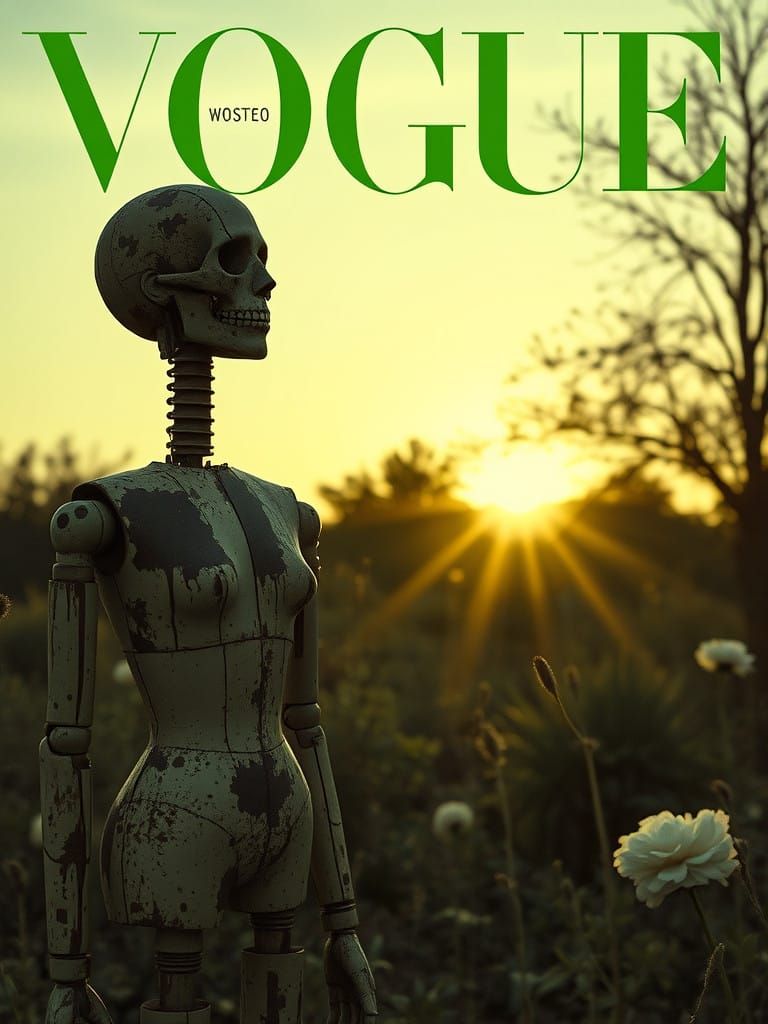 Surreal Fine Art Vogue Cover in Baroque Dream Style