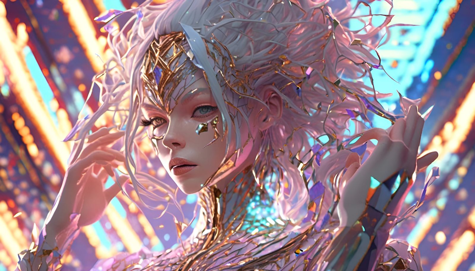 “Lady of Glass Series 00 - ‘How many fingers do I have up?’”