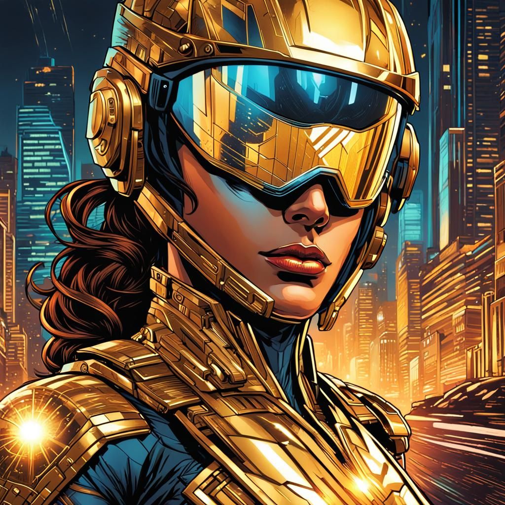 Superhero Portrait in Comic Book Art Style