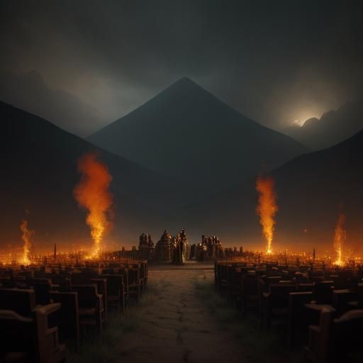 Hebrews Fleeing Egypt: Epic Digital Matte Painting