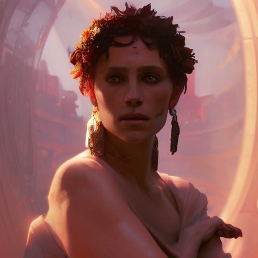 Antigone and Oedipe: A Dignified Portrait in Art Nouveau Sty...