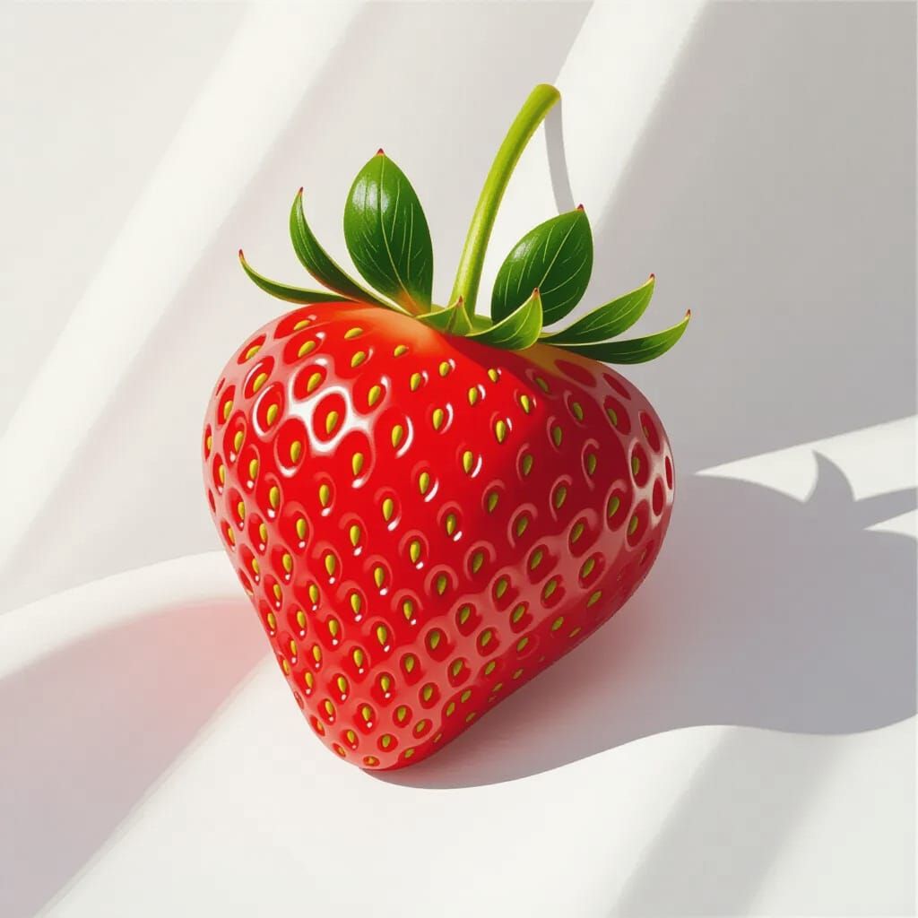 Strawberry Still Life with Soft Natural Light