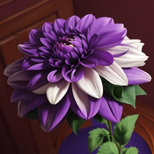 Magnificent Purple Dahlia Flower Close-up