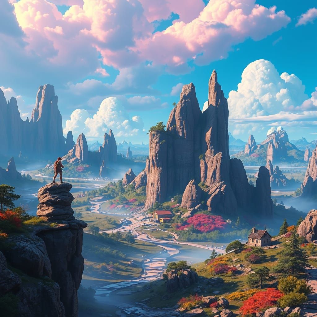 Epic Fantasy Realm in Hyper-Realistic 8K