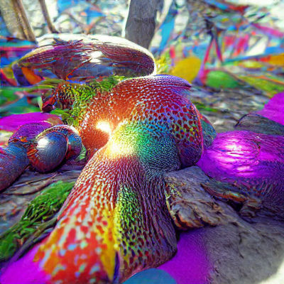 Psychedelic Abstract Design with Swirling Colors