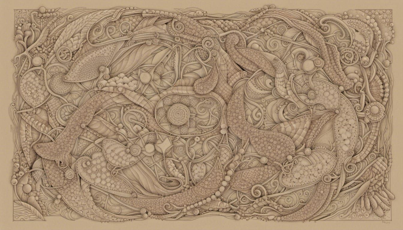 Technical Diagrams of Pyroclastic Flora in Celtic Style