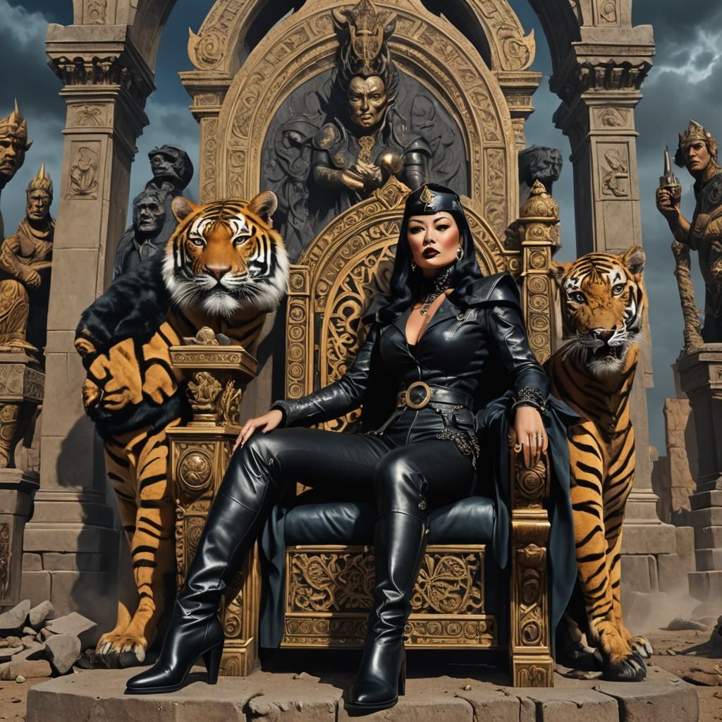 Tura Satana as Gothic Governess of Black Boot Prison