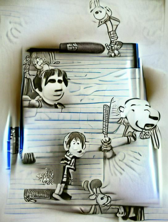 Diary of a Wimpy Kid pencil sketch