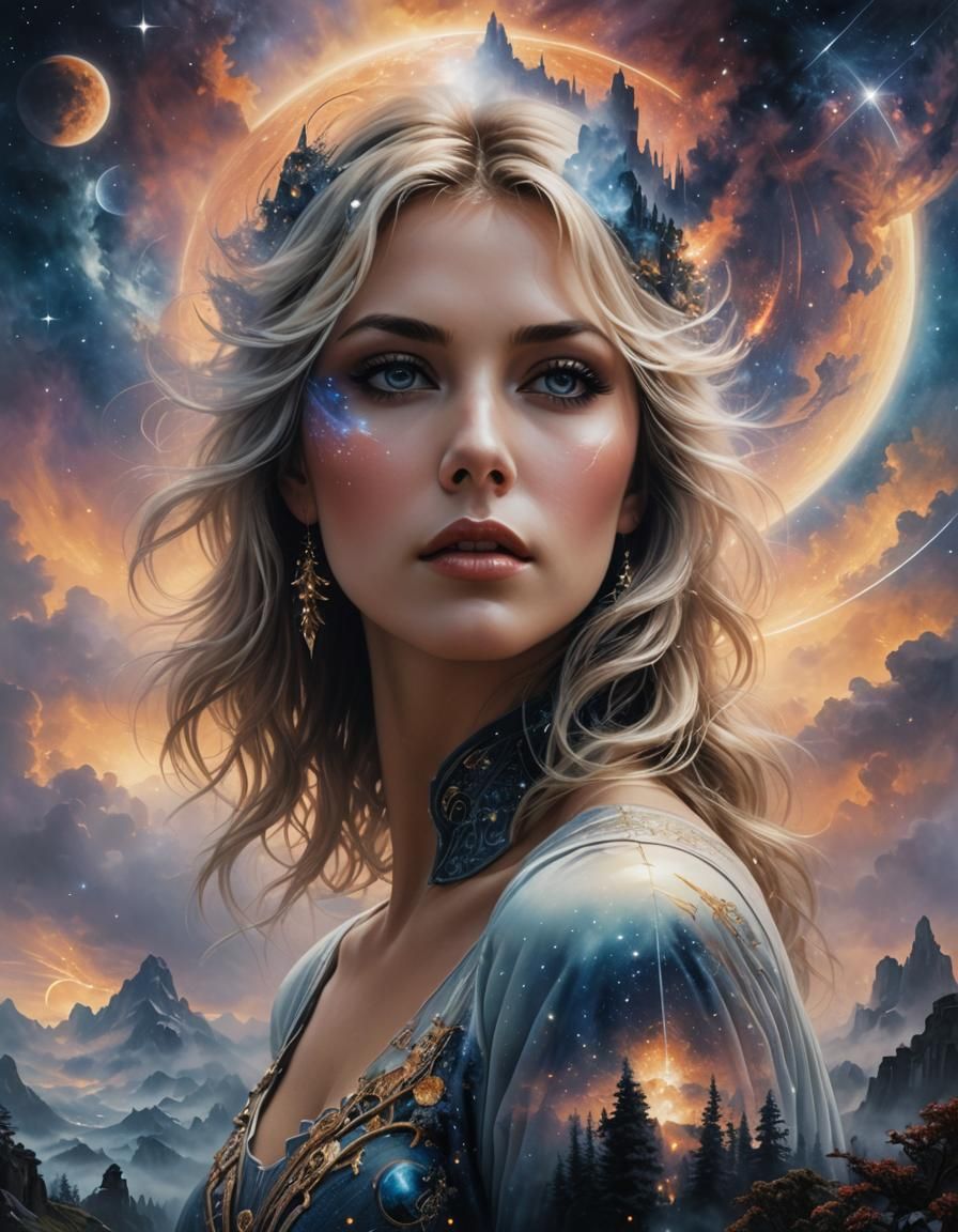 Surreal image of a woman's face looks like a young samantha ...