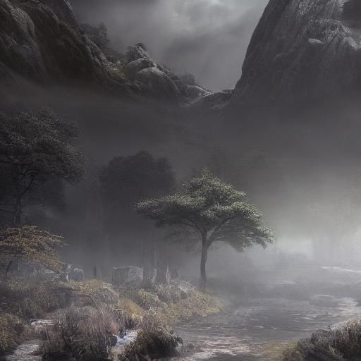 Brooding Warrior Prince in Pointillism Style