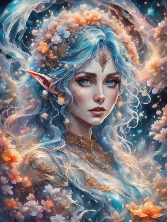 Ethereal Elf Mixologist Creates Magic Potion