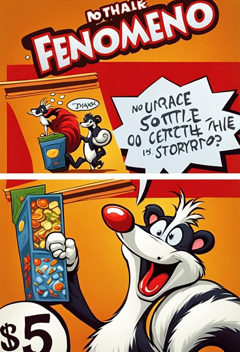 Skunk Cartoon Character in Comic Art Style
