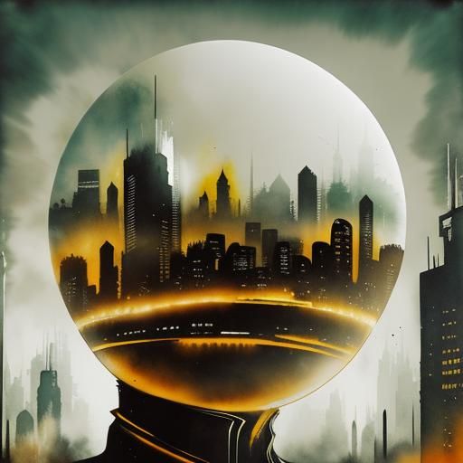 Alien Encounter in a Dystopian Metropolis