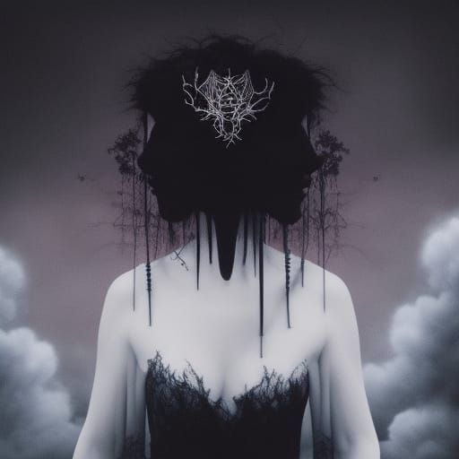 Surreal Crying Eye in Baroque Aetherpunk Style