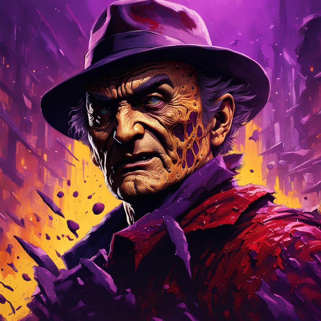 Freddy Kruger Dark Fantasy Concept Art in 8K