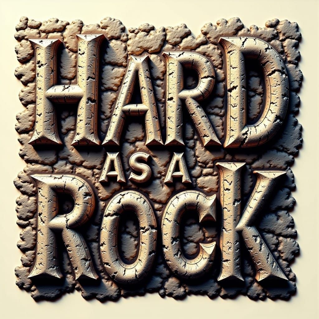 Typography as Geometric Monument in Earthy Tones