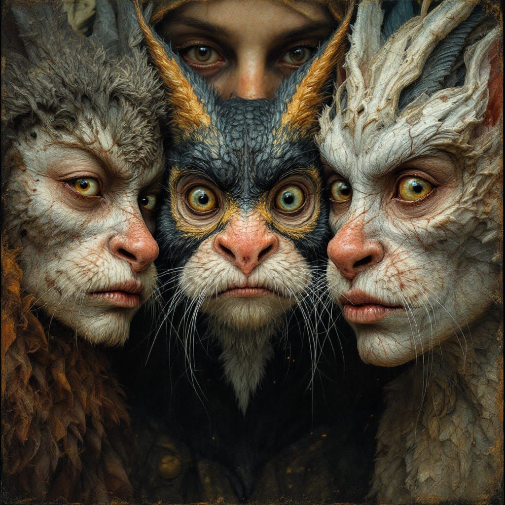 Hyperrealistic City Park Creatures in Magical Realism