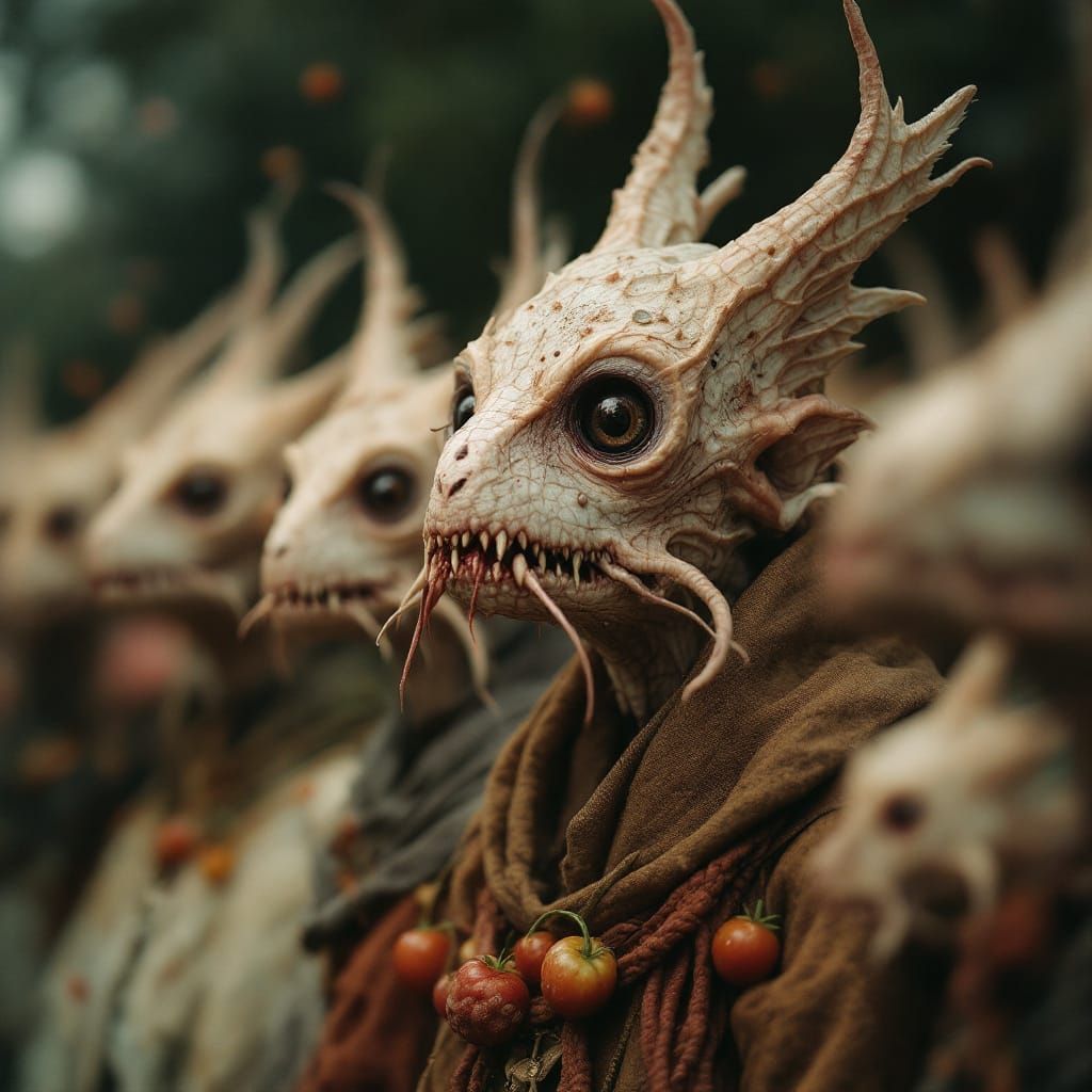 Bosch-Inspired City Park Scene in Hyperrealism