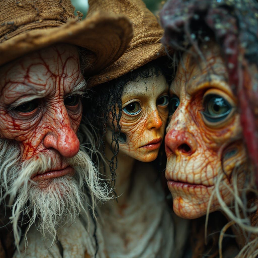 City Park Scene in Hyperrealistic Style