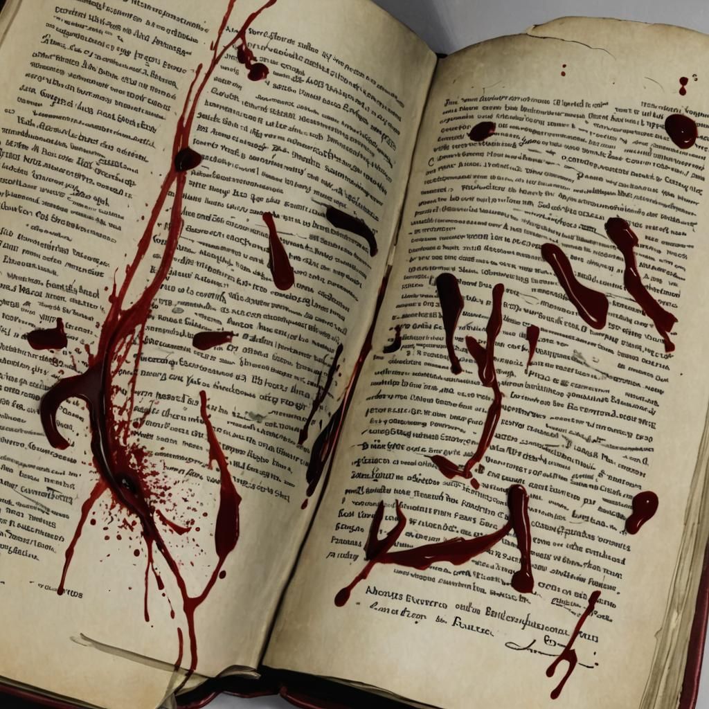 Sinister Book Written in Tears and Blood