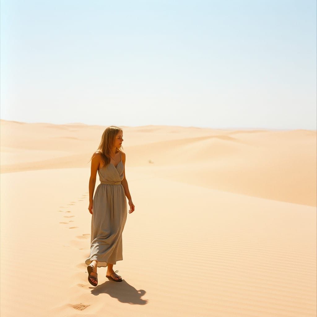 Ethereal Desert Odyssey in Cinematic Style