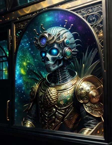 Haunted Kitchen: Anthropomorphic Fridge Monster in Storybook...