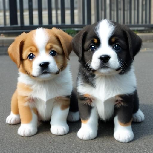 AI Generated Puppies Image