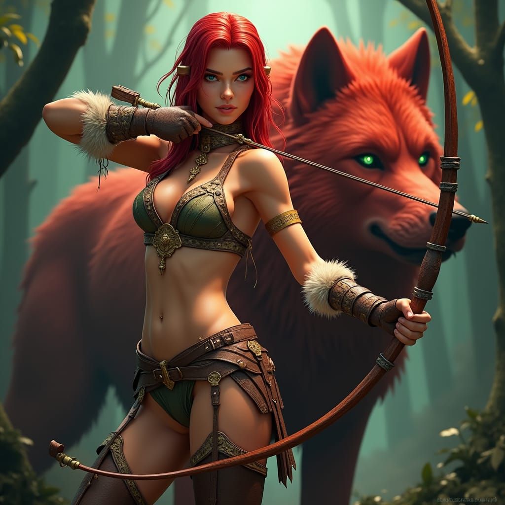Zarah the Beastmaster: Rococo Armor in Mystic Forest