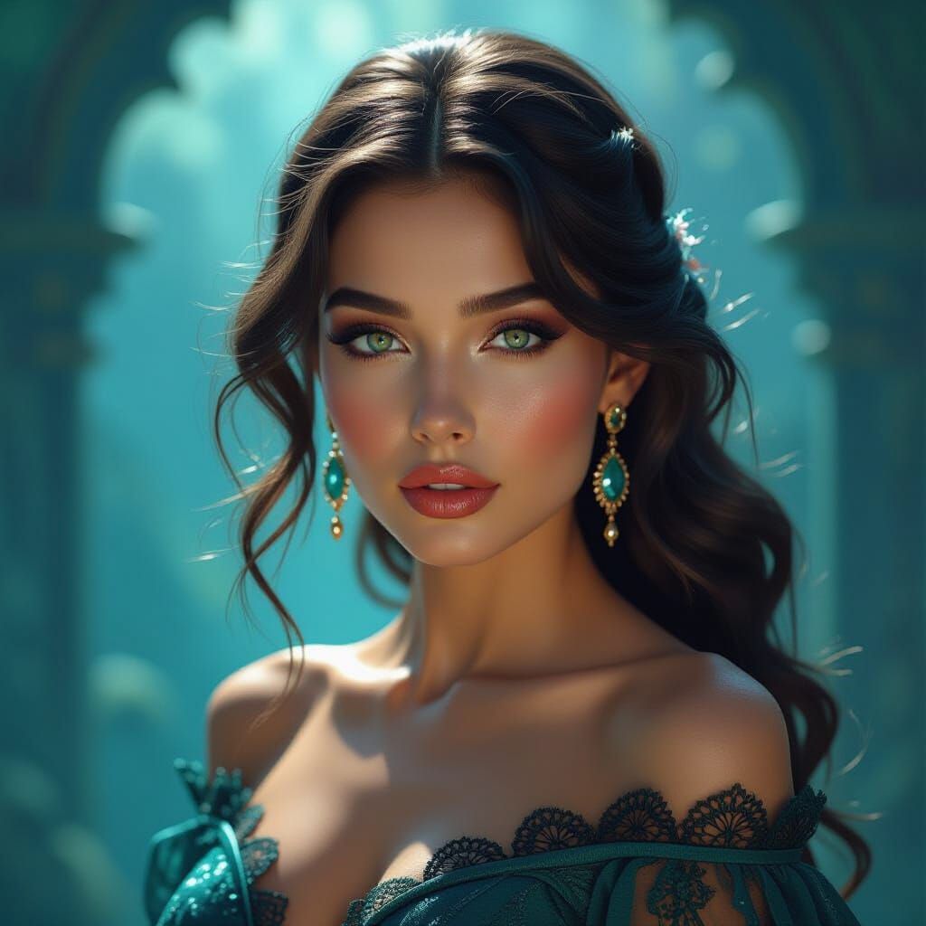 Ethereal Beauty in Surreal Cosmic Landscape